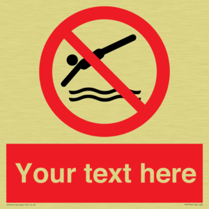 Custom prohibition no diving